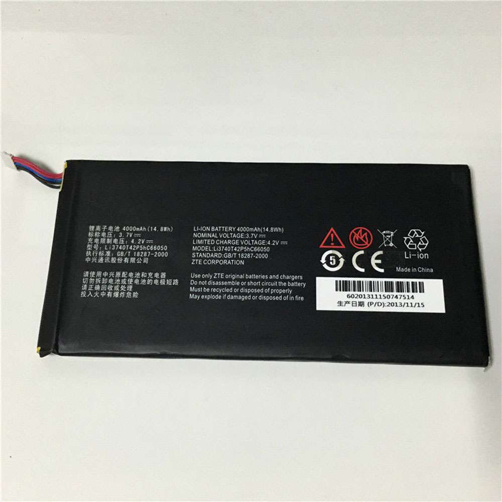 3.7V/4.2V 4000mAh/14.8WH ZTE T98 V9S Replacement Battery