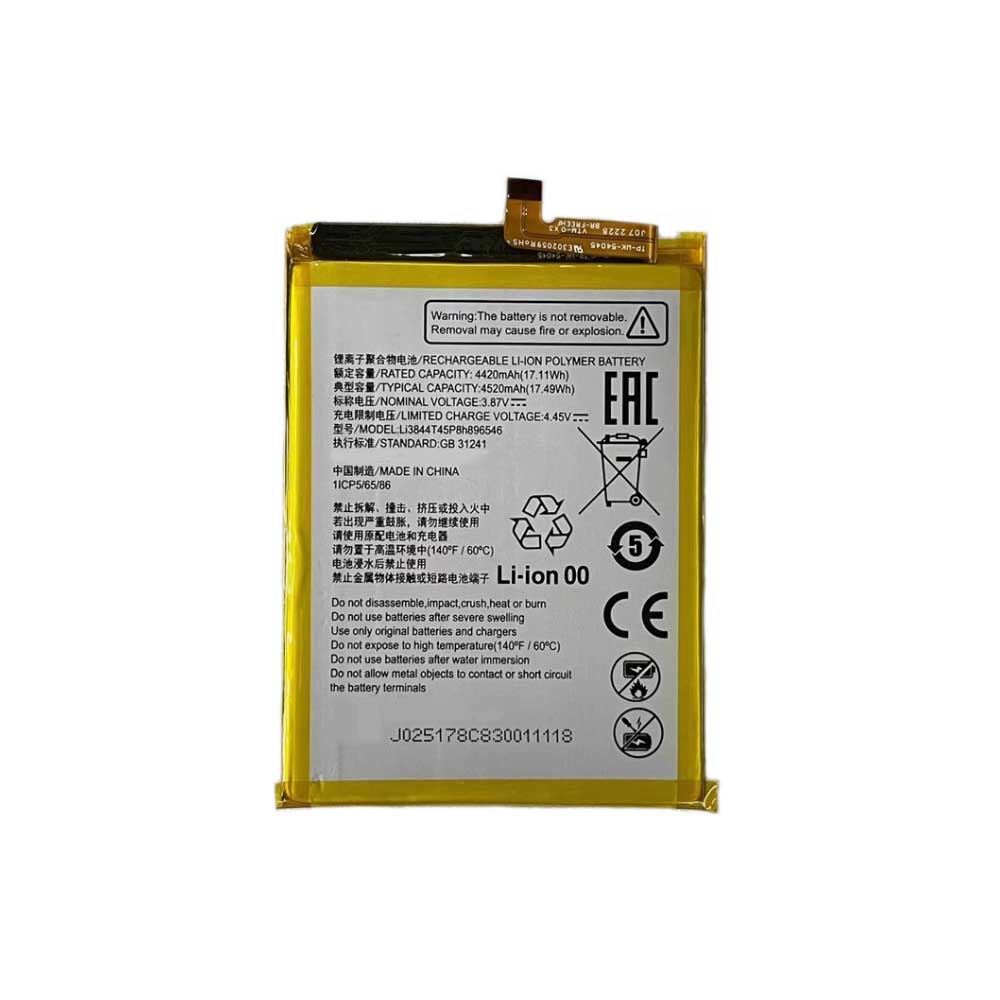 3.87V 4420mAh Li3844T45P8h896546 Smartphone Battery for ZTE Li3844T45P8h896546
