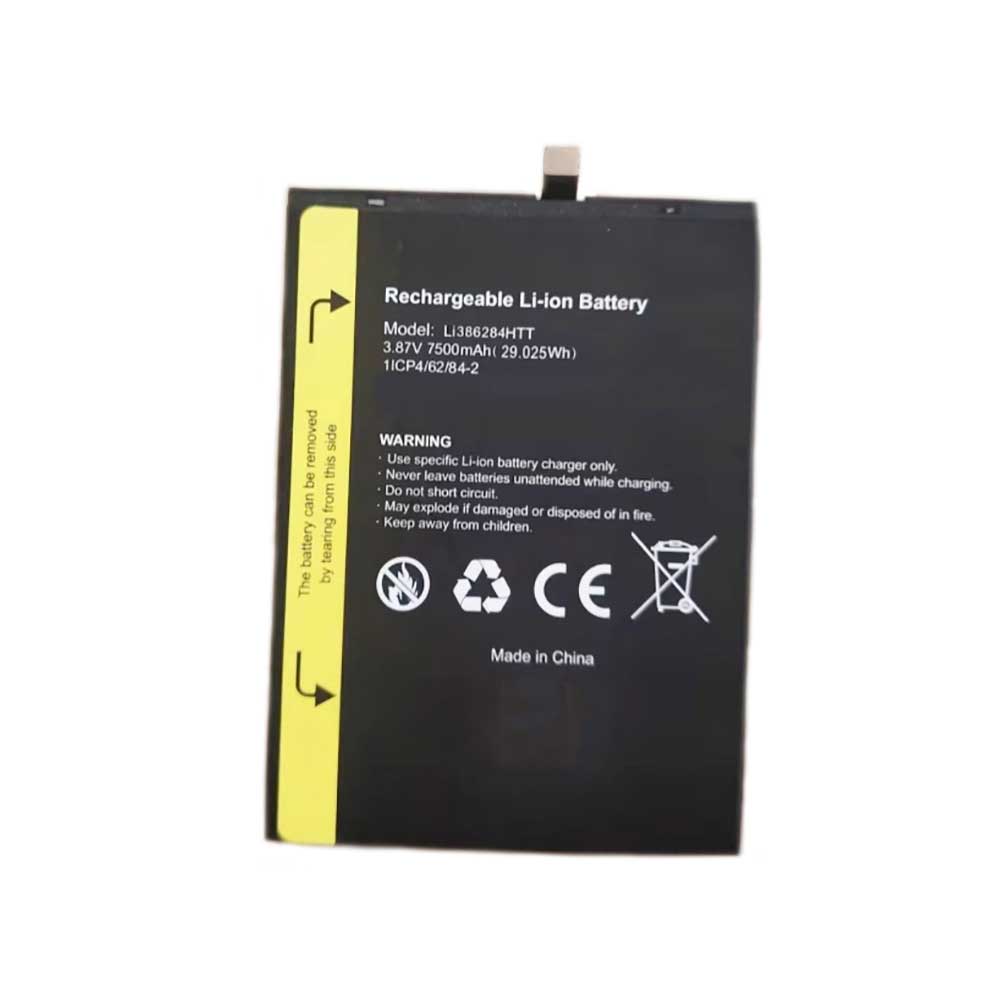3.87V 7500mAh/29.025Wh Li386284HTT Smartphone Battery for Blackview Li386284HTT