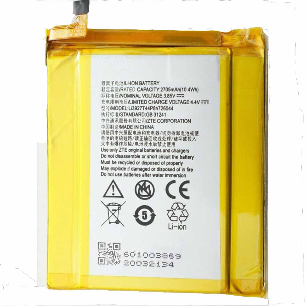 3.85V 4.4V 2705mAh LI3927T44P8H726044 Smartphone Battery for ZTE Axon 7 Mini B2017G