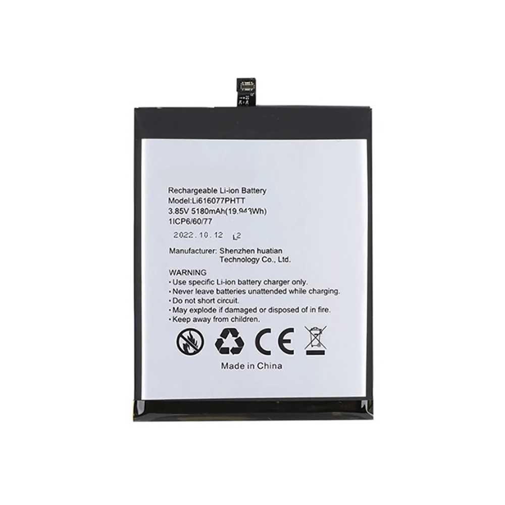 3.85V 5180mAh Li616077PHTT Smartphone Battery for Blackview Li616077PHTT