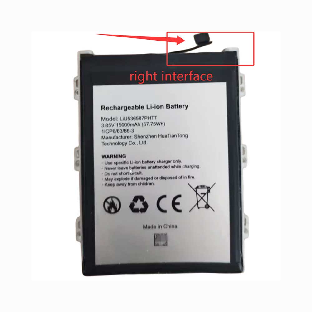 3.85V 15000mAh LiU536587PHTT Smartphone Battery for Blackview Rock 2