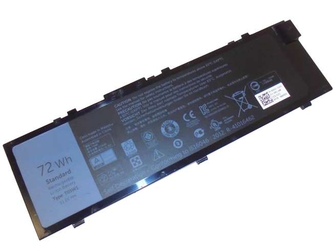 11.1V 72Wh/6460mAh DELL Precision 7710 M7710 Replacement Battery