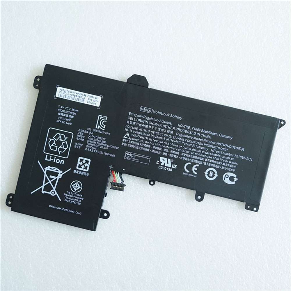 7.4V 25Wh MA02XL Laptop Battery for HP SlateBook 10 X2 Series