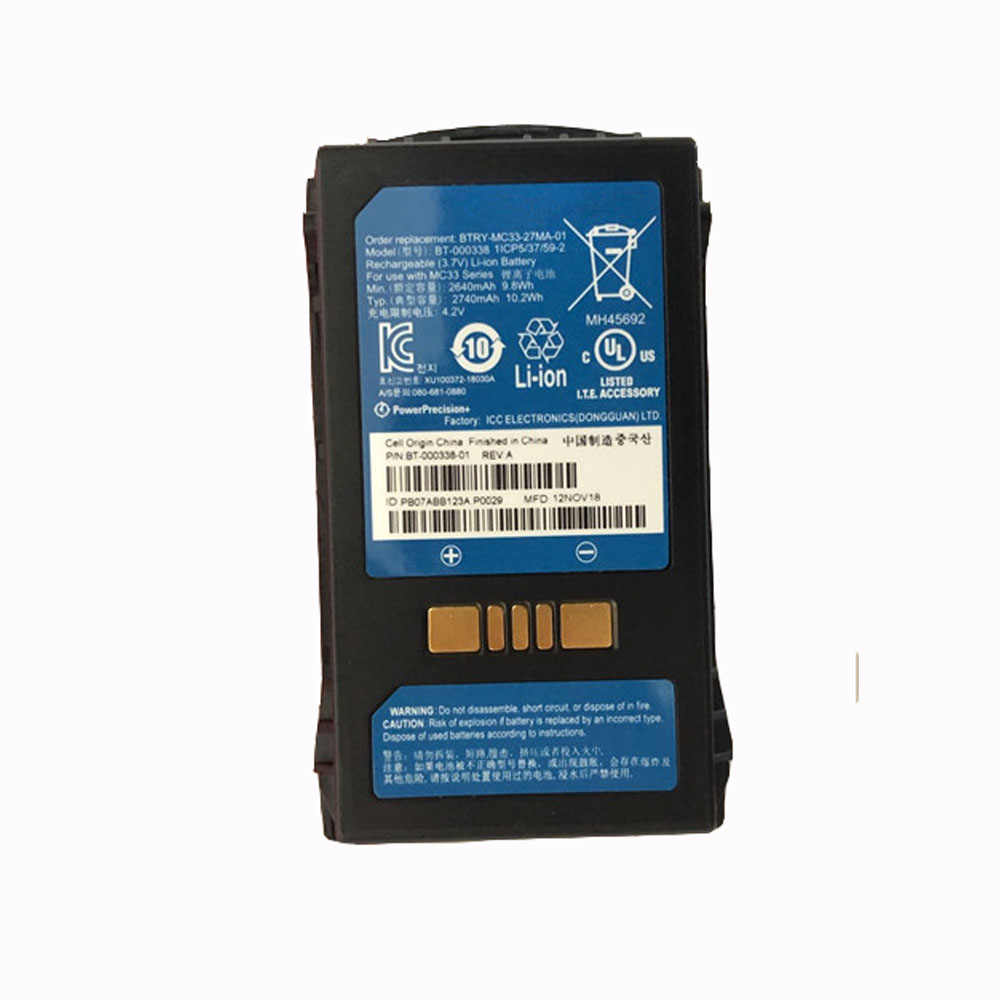 3.7V/4.2V 2740mAh/10.2Wh(not Compatible 5200mAh) Zebra MC33 MC3300 MC330K/M Replacement Battery