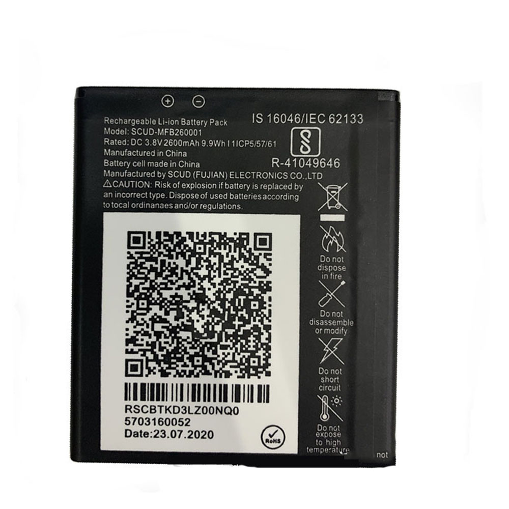 3.8V 2600mAh/9.9WH SCUD-MFB260001 Electronic Batteries for JIO JMR541 MIFI