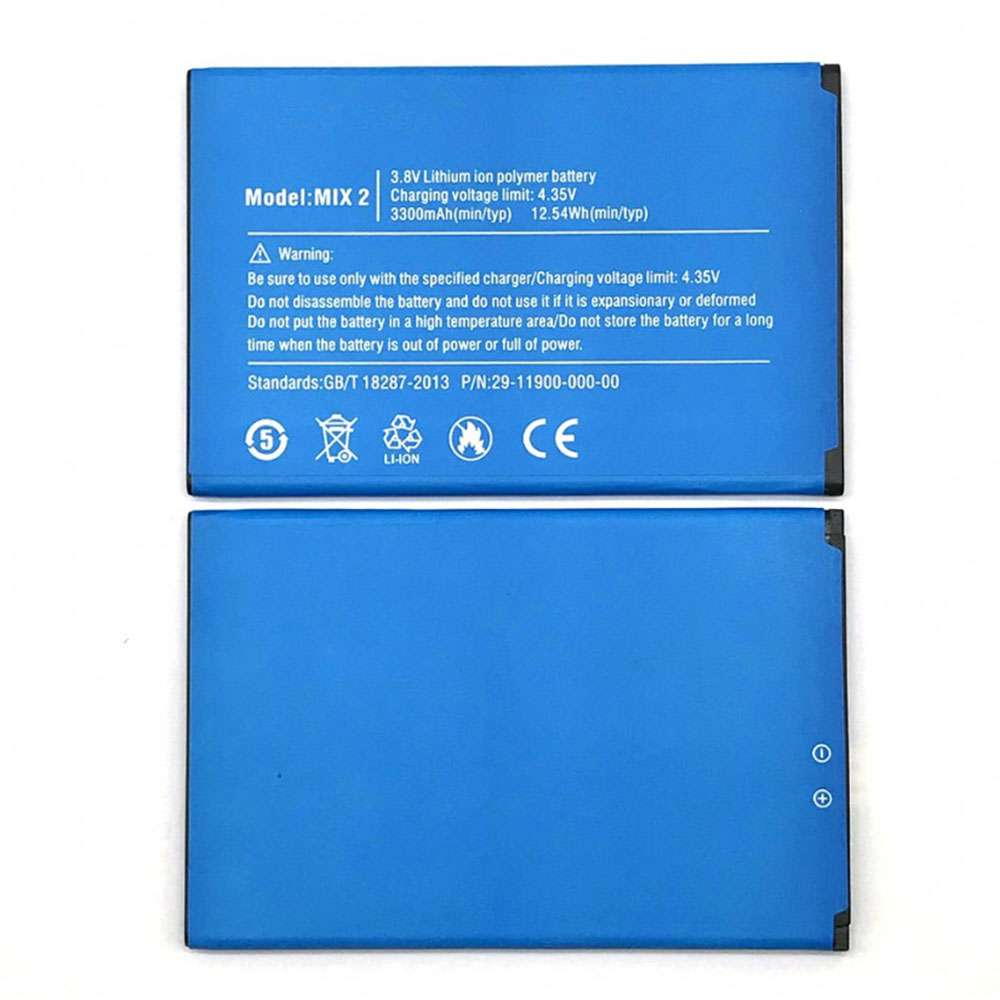 3.8V/4.35V 3300mAh/12.54WH Ulefone MIX 2 Replacement Battery
