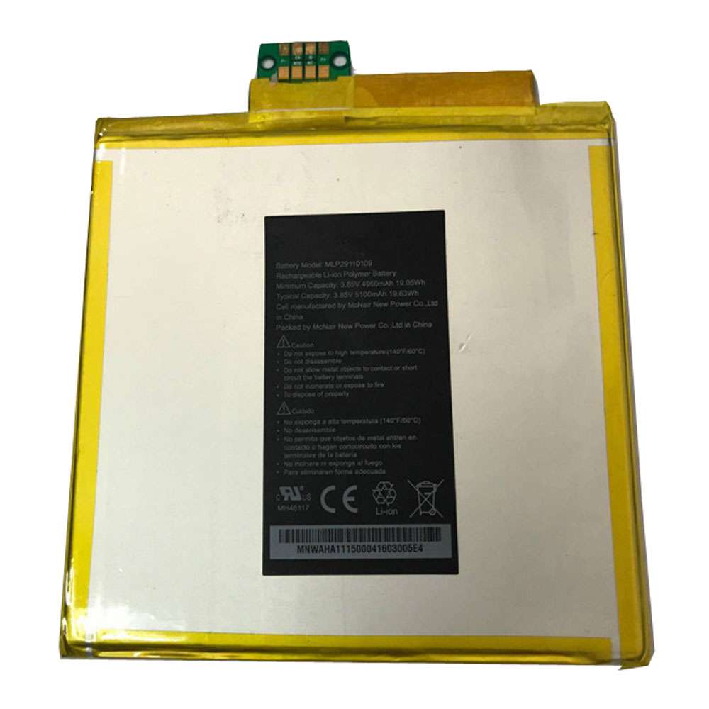 3.85V 4950MAH/19.05WH MLP29110109 Tablet Battery for Verizon Ellipsis 8 HD Qtasun1