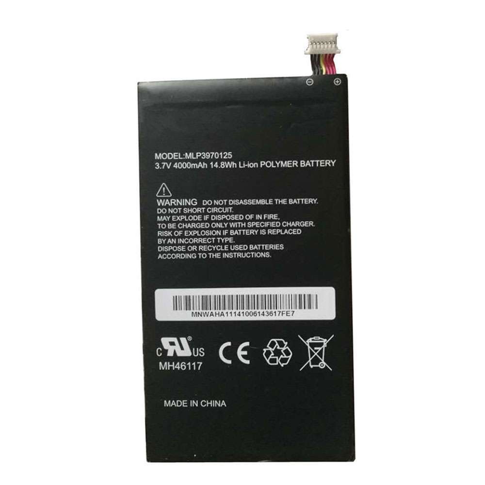 3.7V 4000MAH/14.6WH MLP3970125 Tablet Battery for McNair Verizon Ellipsis 7" QMV7A QMV7B Elipsis J06