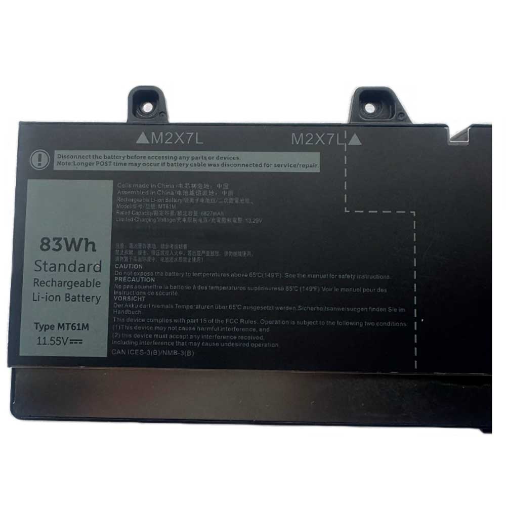 11.55V 6827mAh MT61M Laptop Battery for Dell Precision 7670 7770