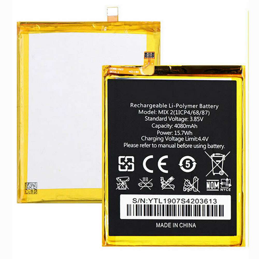 3.85V/4.4V 4080mAh/15.7Wh Oukitel Mix 2 Replacement Battery