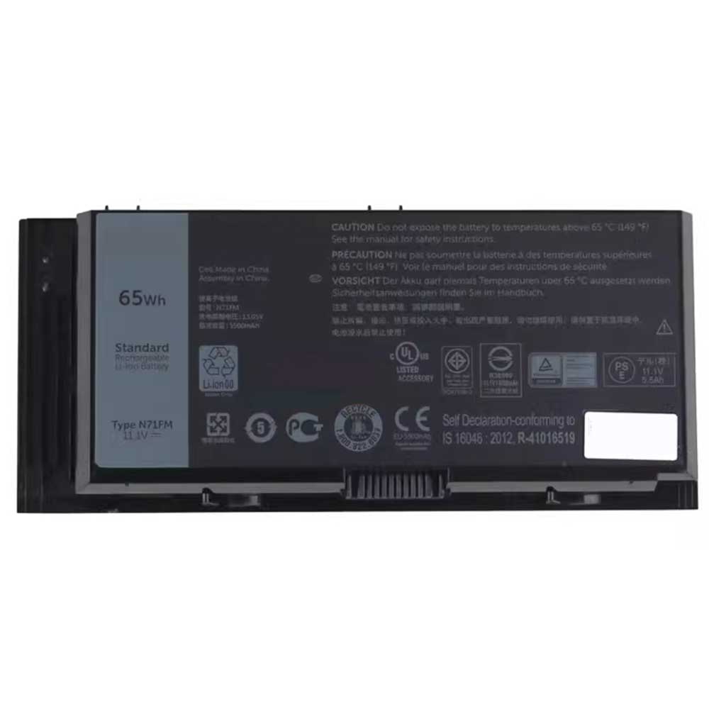 11.1V 5500mAh N71FM Laptop Battery for Dell Precision M4600 M4700 M4800