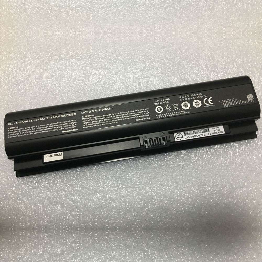 11.1V 62WH N950BAT-6 Laptop Battery for Clecvo Hasee K690E 6-87-N85KS-61D02 zx7-cp5s2 zx7-cp7s2 series