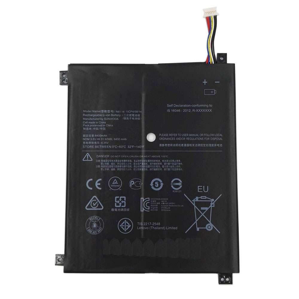 3.8V 31.92Wh NB116 Smartphone Battery for Lenovo IdeaPad 100S 100S-11IBY 80R2 100S-80 R2