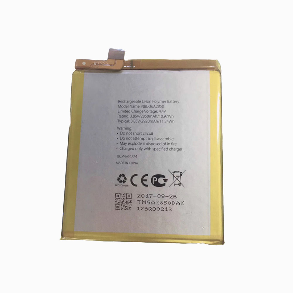 3.85V/4.4V 2850mAh/10.97WH NBL-36A2850 Smartphone Battery for TP-link NEFFOS NBL-36A2850