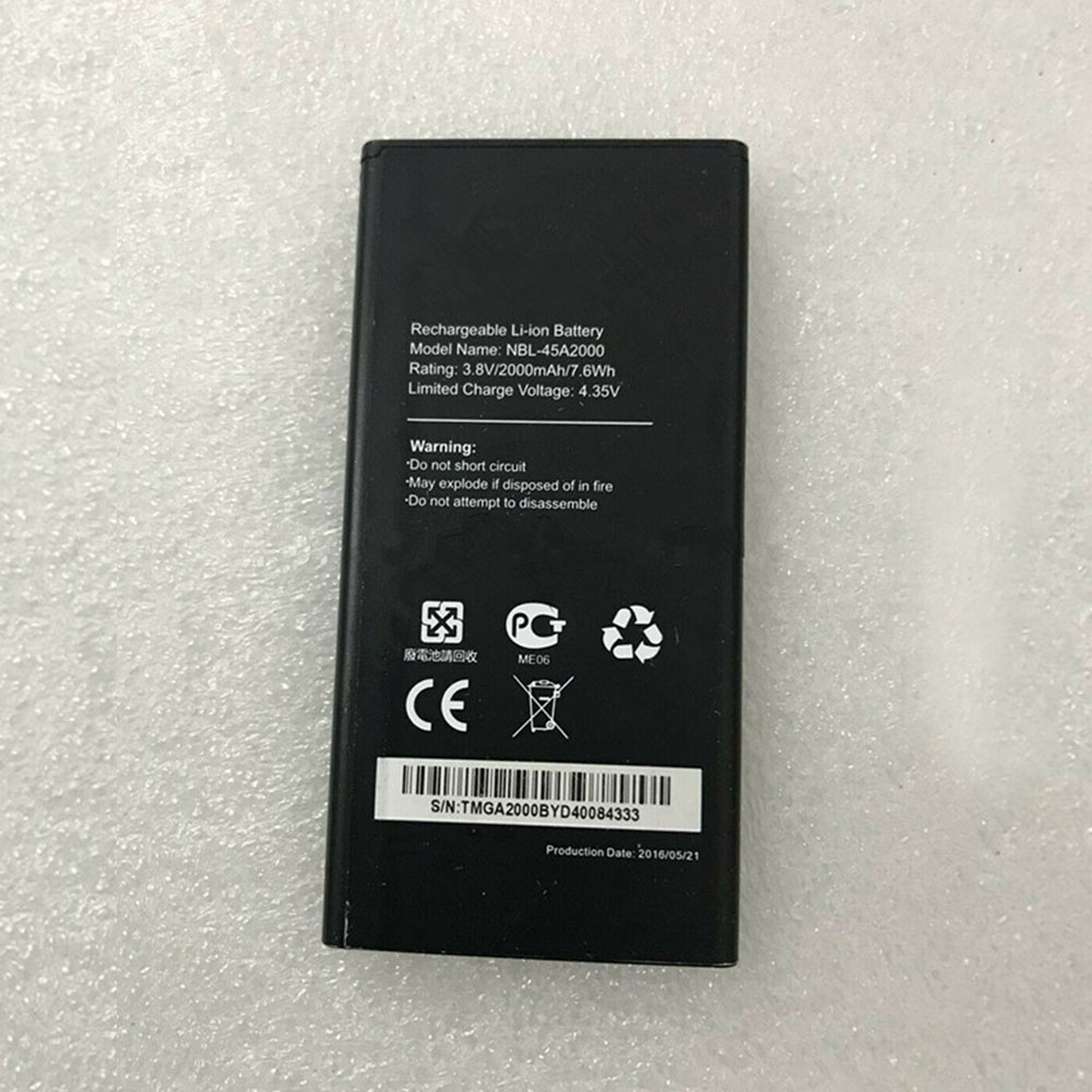 3.8V/4.35V 2000mAh NBL-45A2000 Smartphone Battery for TP-Link Neffos C5L Dual SIM TP601E TP601C TP601B TP601A