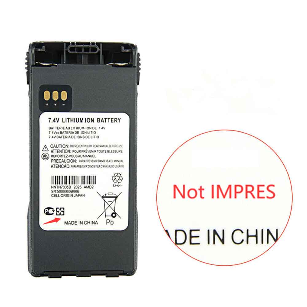 Motorola XTS1500 XTS2500 PR1500 MT1500 battery