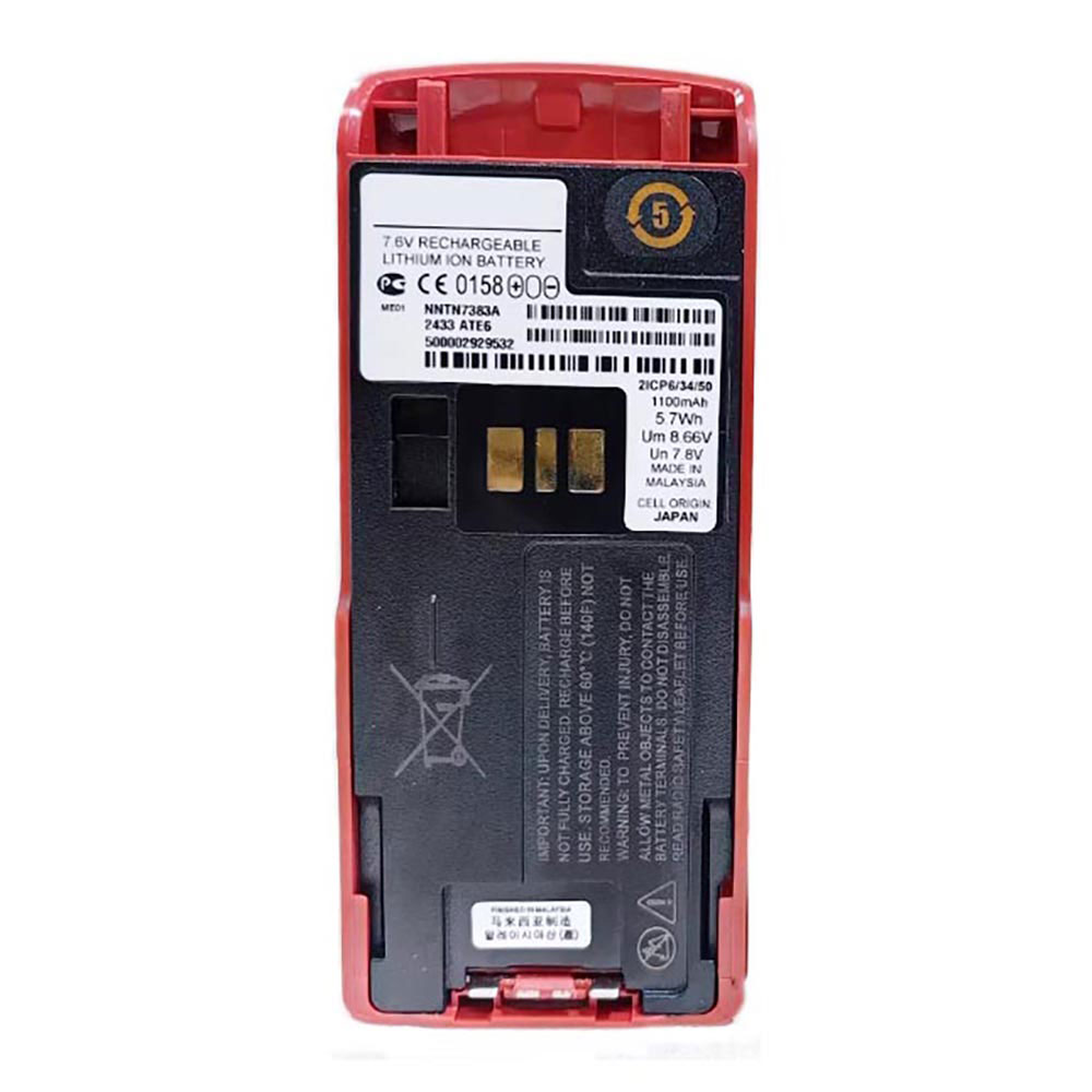 7.6V 1100mAh NNTN7383A Radio Communication Battery for Motorola MTP850EX MTP810EX