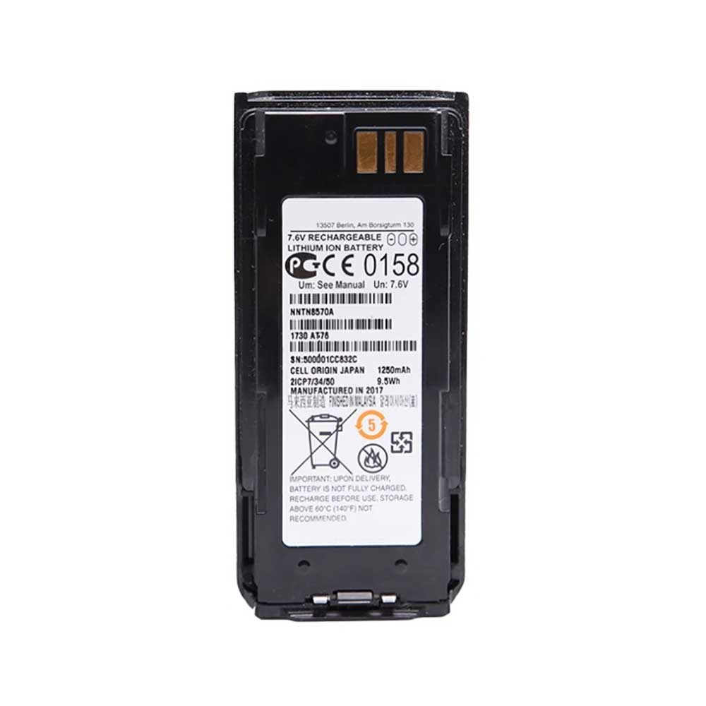 7.6V 1250mAh NNTN8570A Radio Communication Battery for Motorola MTP8550EX MTP8500EX