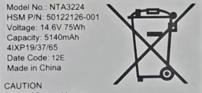 GP NTA3224 battery