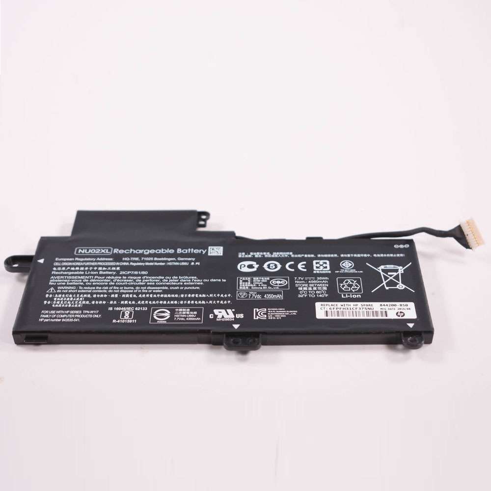 7.7V 35Wh NU02XL Laptop Battery for HP HSTNN-UB6U TPN-W117 843535-541 Series