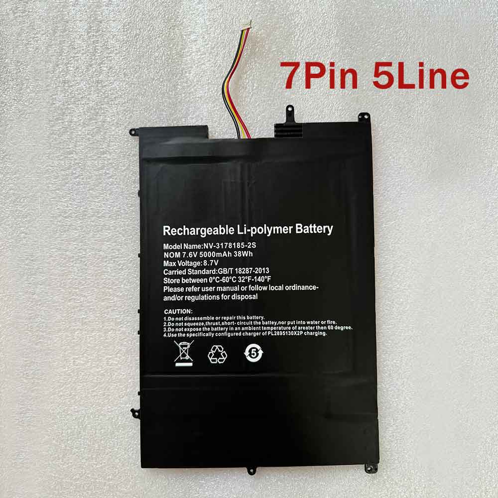 7.6V 5000mAh NV-3178185-2S Tablet Battery for Gateway GWTN141-1BL GWTN141-5BL GWTN141-5BK