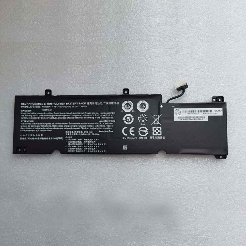 15.2V 49Wh NV40BAT-4-49 Laptop Battery for Clevo NV40BAT-4-49