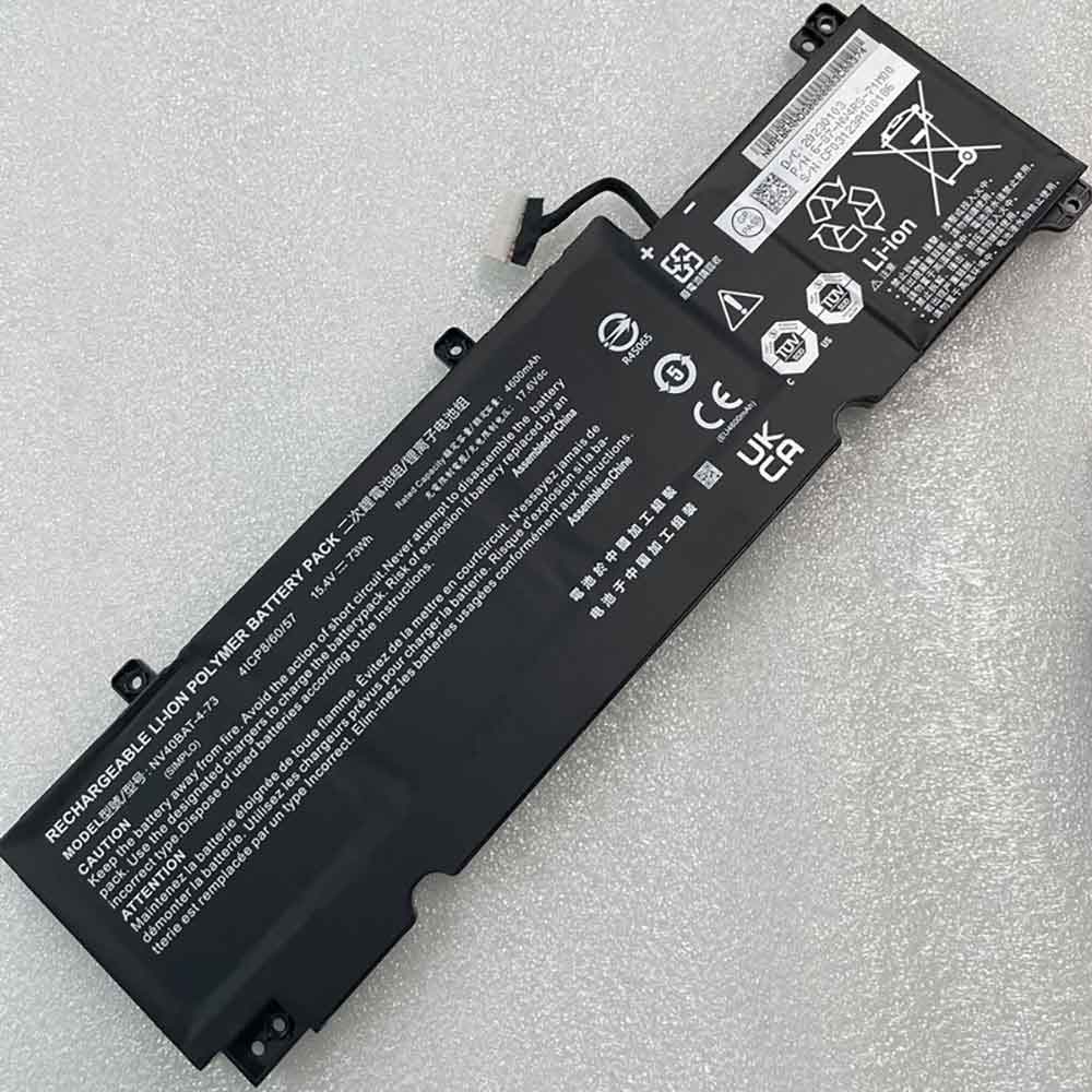 15.4V 4600mAh NV40BAT-4-73 Laptop Battery for Clevo NV40BAT-4-73