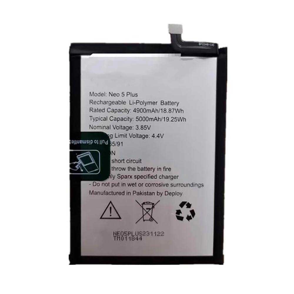 3.85V 5000mAh Neo-5-Plus Smartphone Battery for Sparx Neo 5 Plus