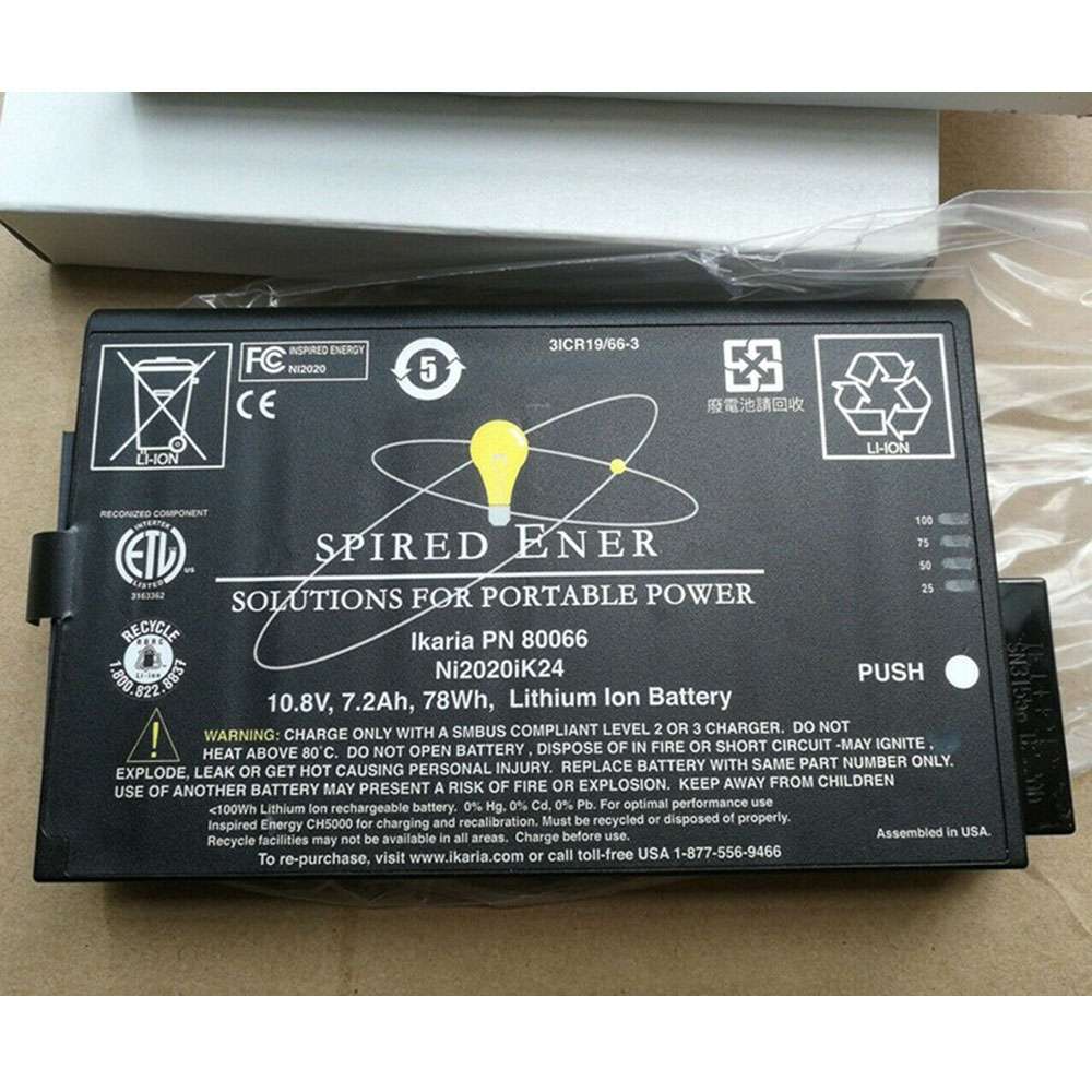 10.8V 7.2Ah/78Wh Ni2020iK24 Laptop Battery for Inspired Energy NI2020