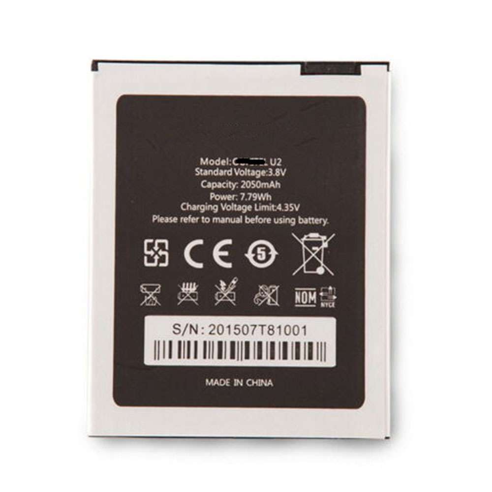 3.8V/4.35V 2050mAh/7.79Wh Oukitel U2 Replacement Battery