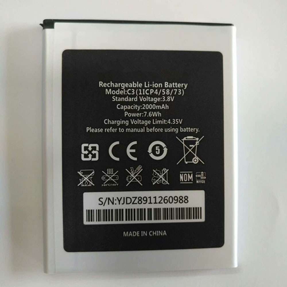 3.8V/4.35V 2000mAh/7.6WH Oukitel C3 Phone Replacement Battery