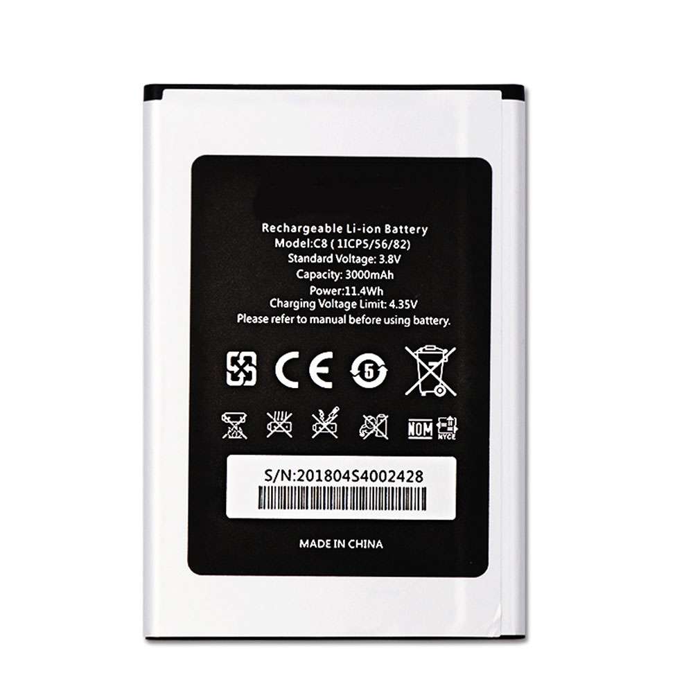 3.8V/4.35V 3000mAh/11.4WH Oukitel C8 Replacement Battery