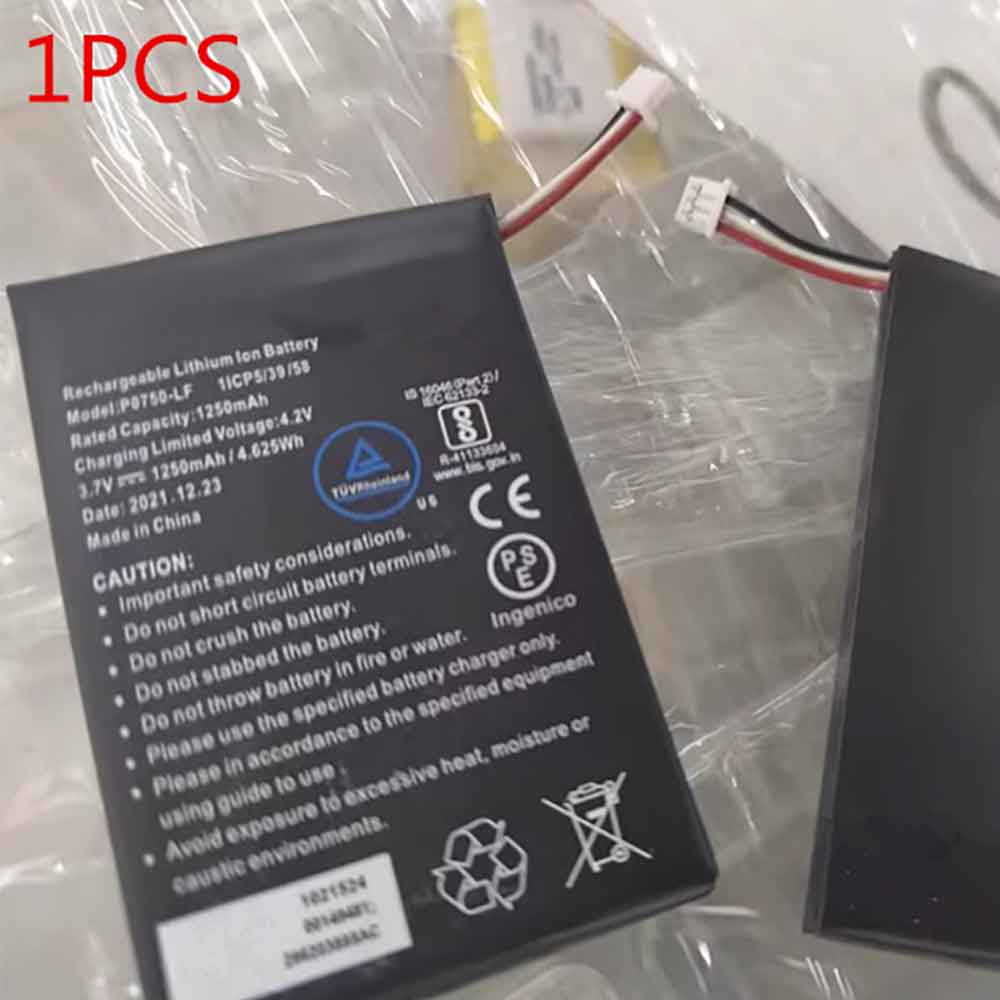 3.7V 1250mAh P0750-LF POS Terminals & Machines for EVE P0750-LF