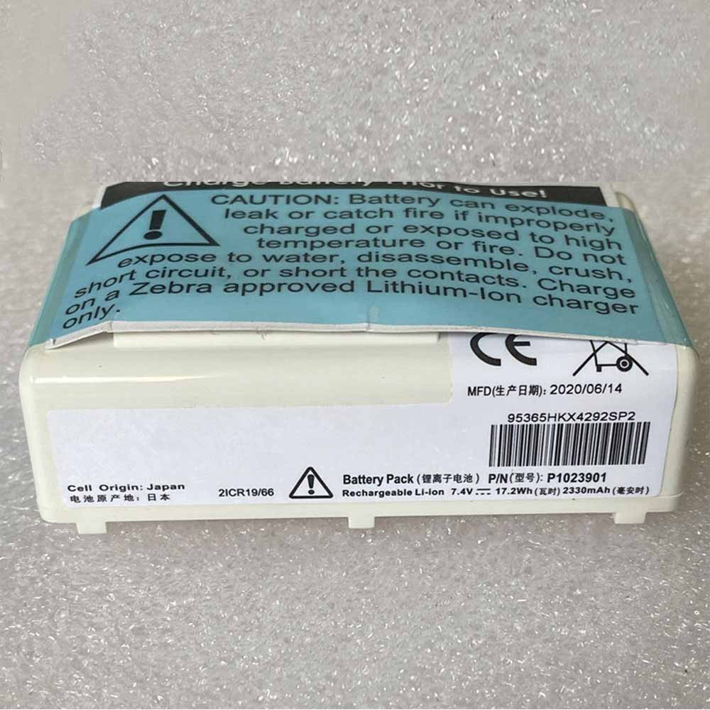 7.4V 17.2Wh P1023901 Barcode Scanners Battery for Zebra QLN220 QLN320 ZQ500 ZQ510 ZQ520 ZR638 Mobile Printer
