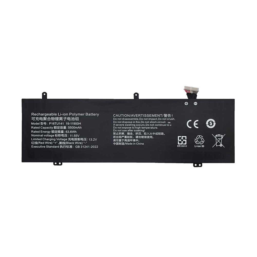 11.55V 5500mAh P16TU141 Laptop Battery for Dere HUANYING GT A16 Pro