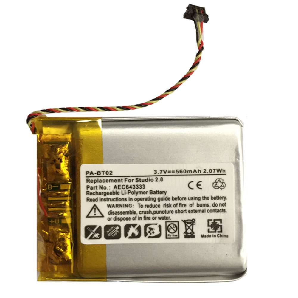 3.7V 560MAH AEC643333 Smartphone Battery for Beats by Dre Studio 2.0 Part