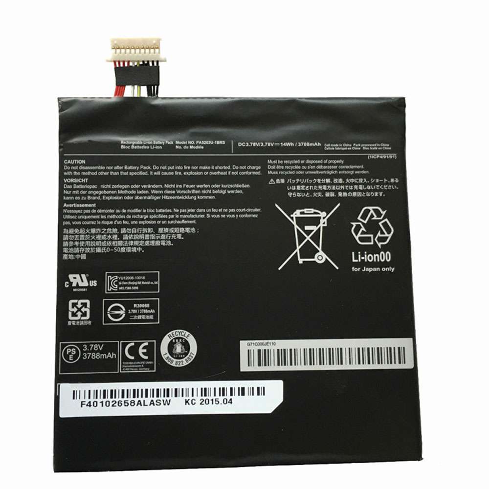 3.78V 14Wh /3788mAh PA5203U-1BRS Tablet Battery for toshiba Encore WT8-B32CN