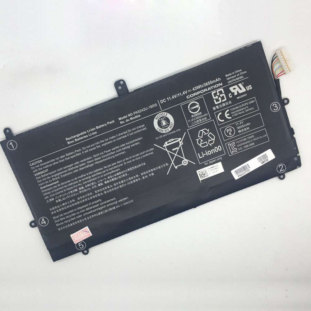 11.4V 43Wh/3655mAh PA5242U-1BRS Laptop Battery for Toshiba Satellite Radius 12 P20W P25W-C Series