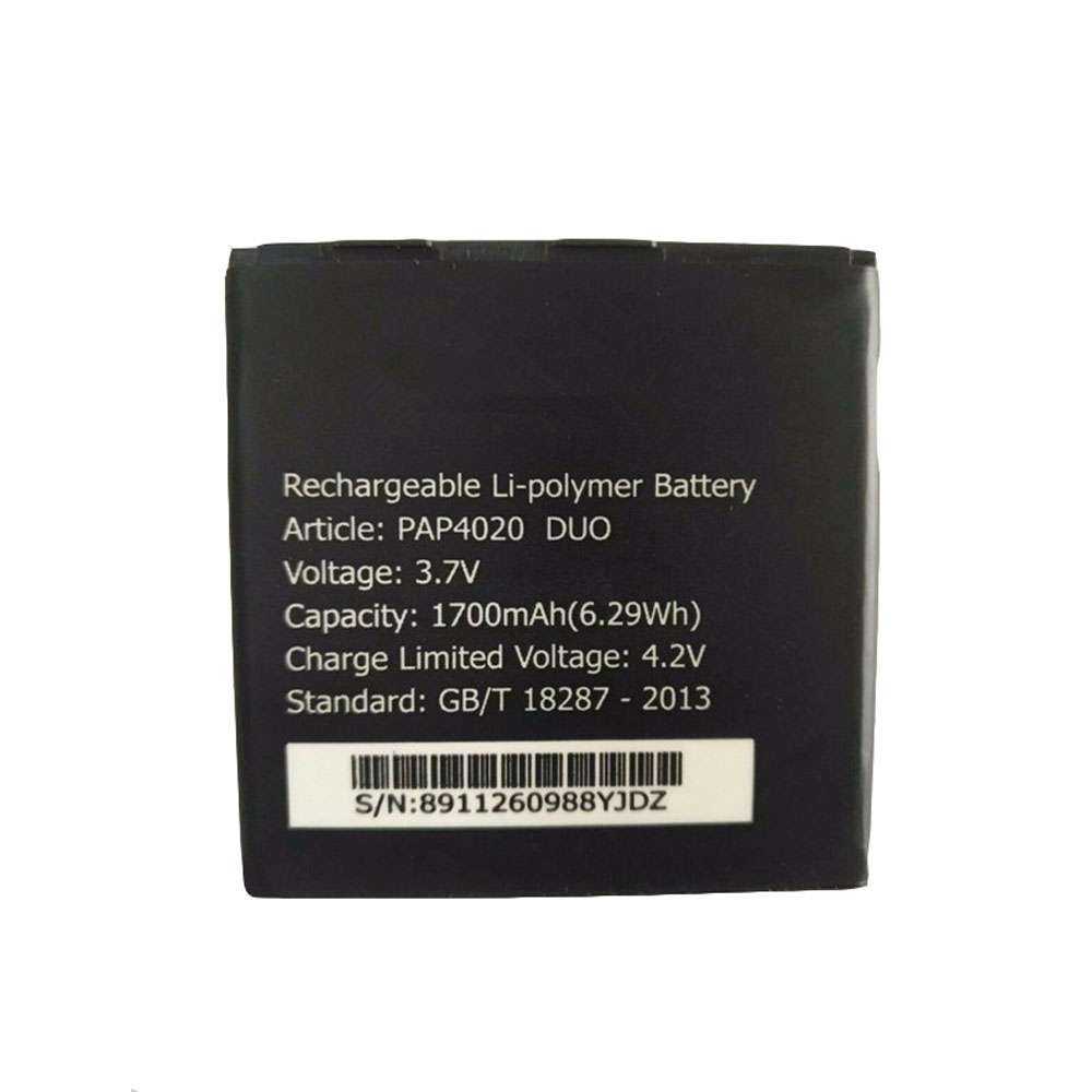 3.7V/4.2V 1700mAh/6.29wh Prestigio PAA4020 DUO Replacement Battery