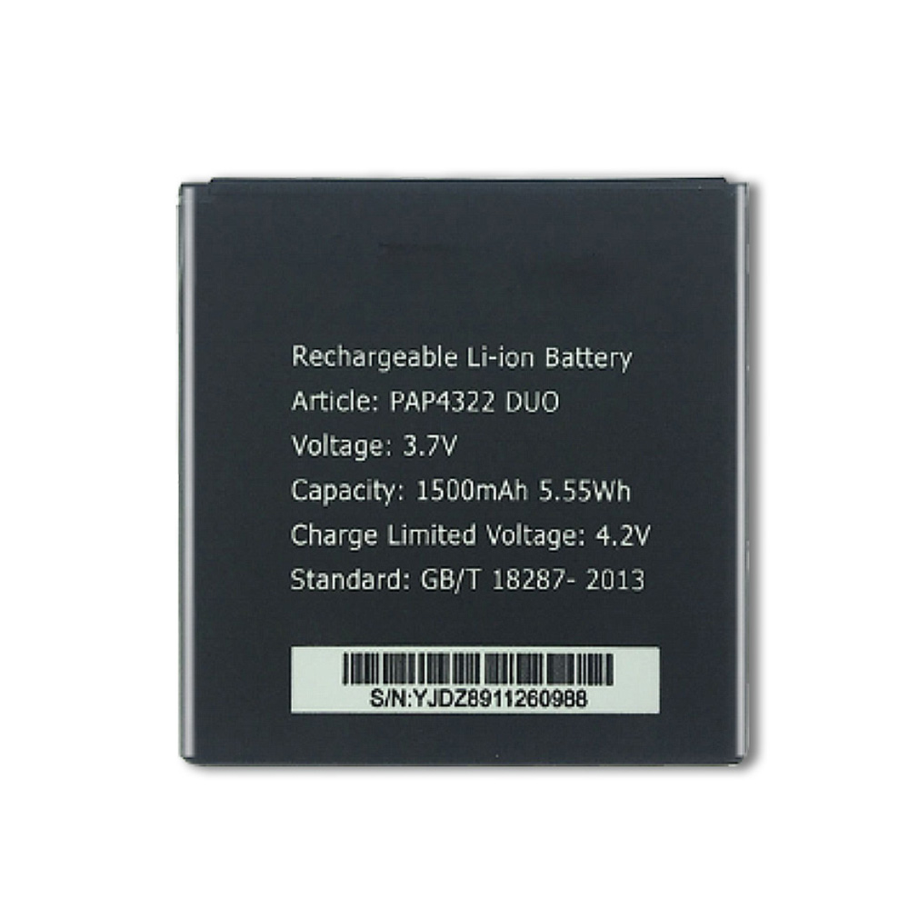 3.7V/4.2V 1500mAh/5.55WH Prestigio Pap 4322 PAP4322 Duo Replacement Battery