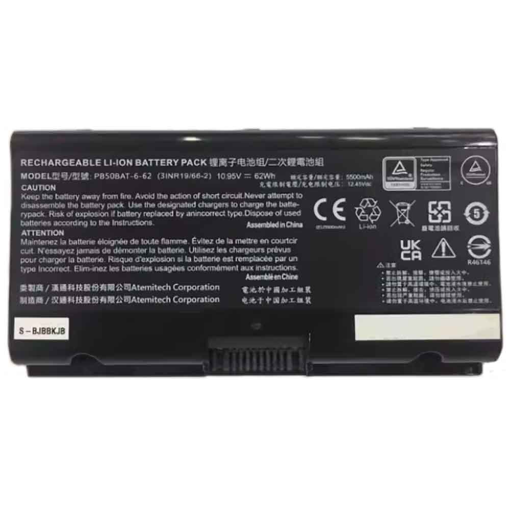 10.95V 5500mAh PB50BAT-6-62 Laptop Battery for Hasee Z9-CU7PK Z9-CT7PT G9-CT7PK