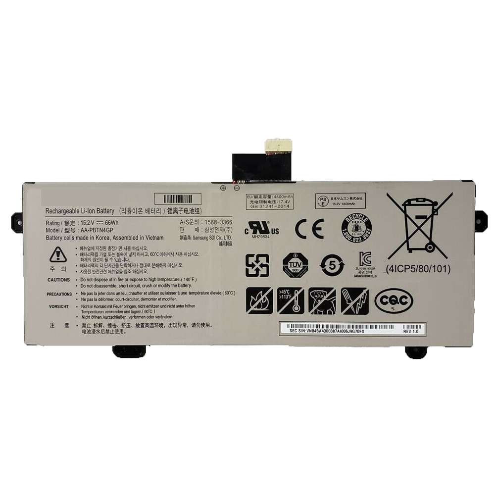 15.2V/17.4V 4400mAh/66WH Samsung NP800G5H-XS1US Replacement Battery