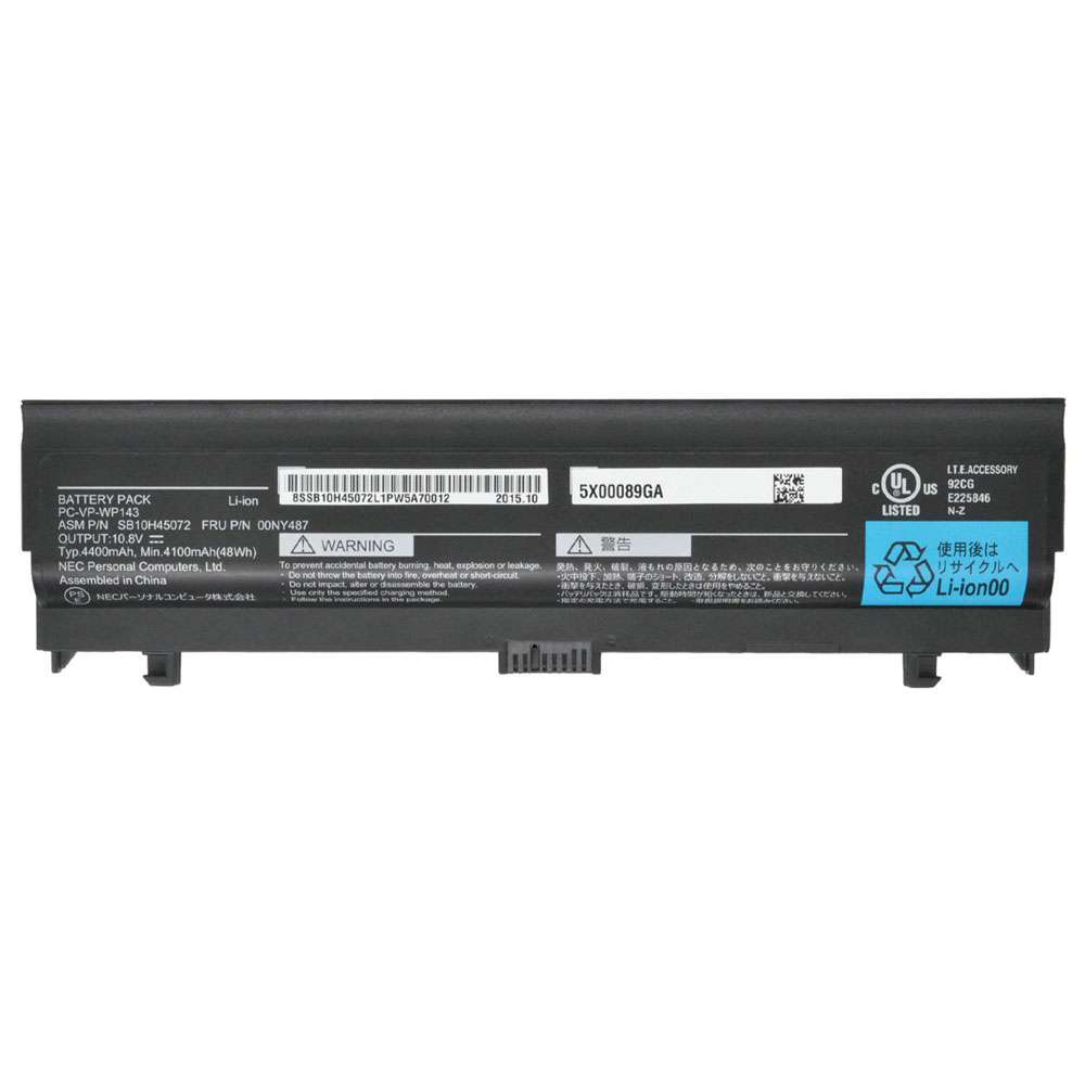 10.8V 4400mAh/48Wh NEC SB10H45072 00NY487 Series Replacement Battery
