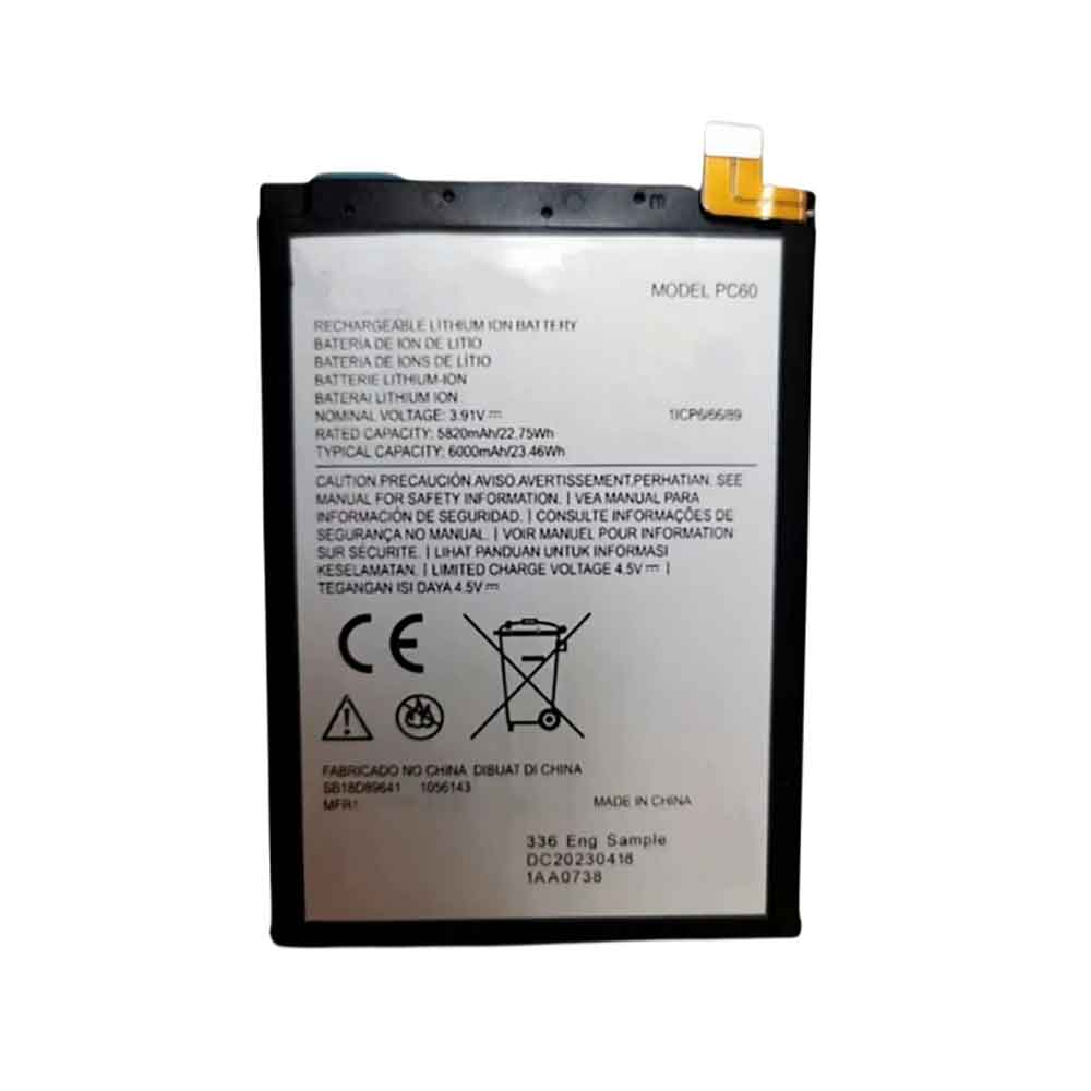 3.91V 6000mAh PC60 Smartphone Battery for Motorola PC60