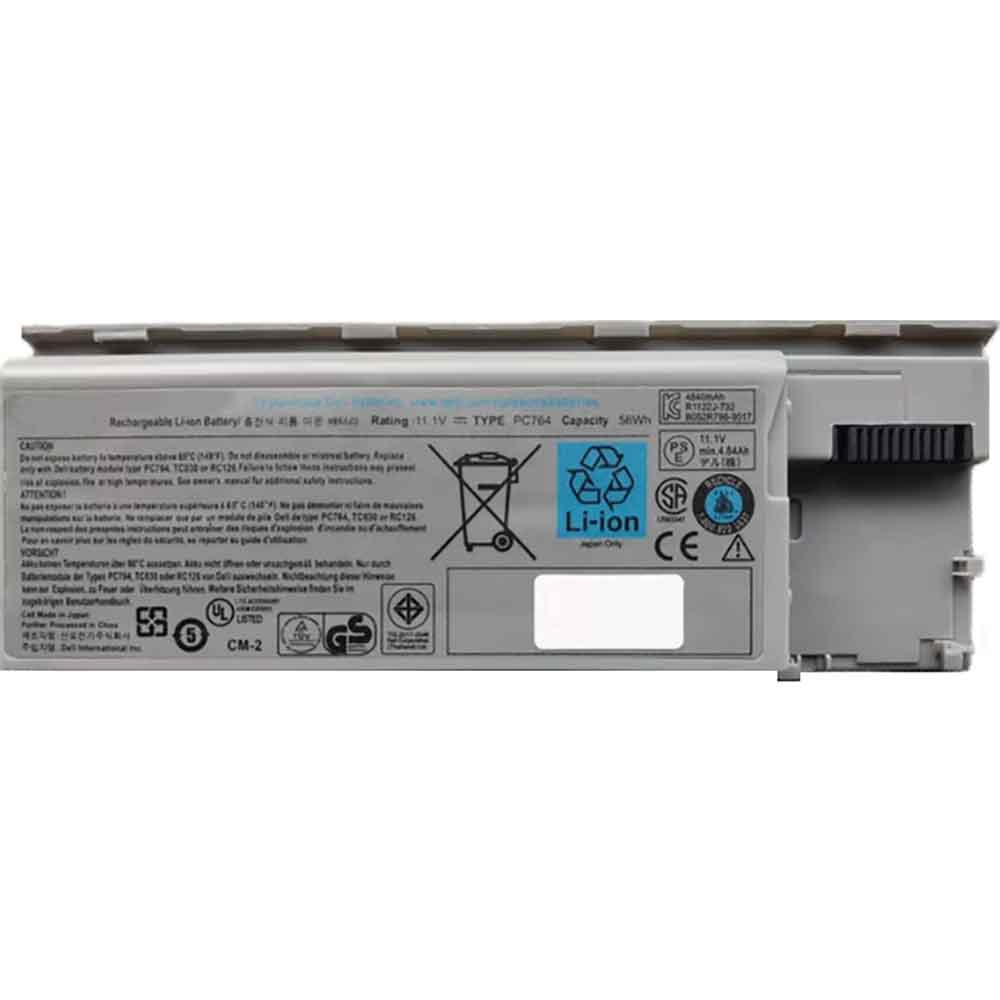 11.1V 4840mAh PC764 Laptop Battery for Dell Latitude D620 D630