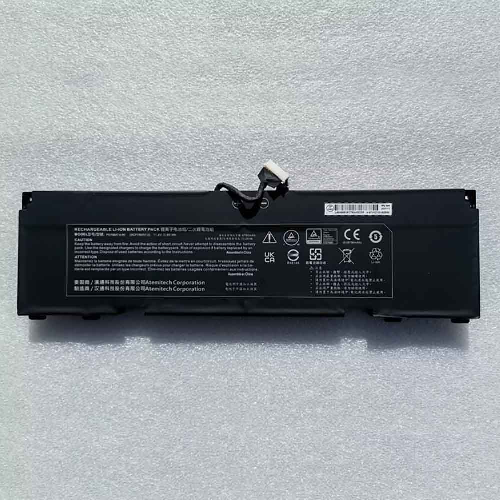 11.4V 6780mAh PD70BAT-6-80 Laptop Battery for Clevo PD70BAT-6-80(3ICP7/60/57-2)