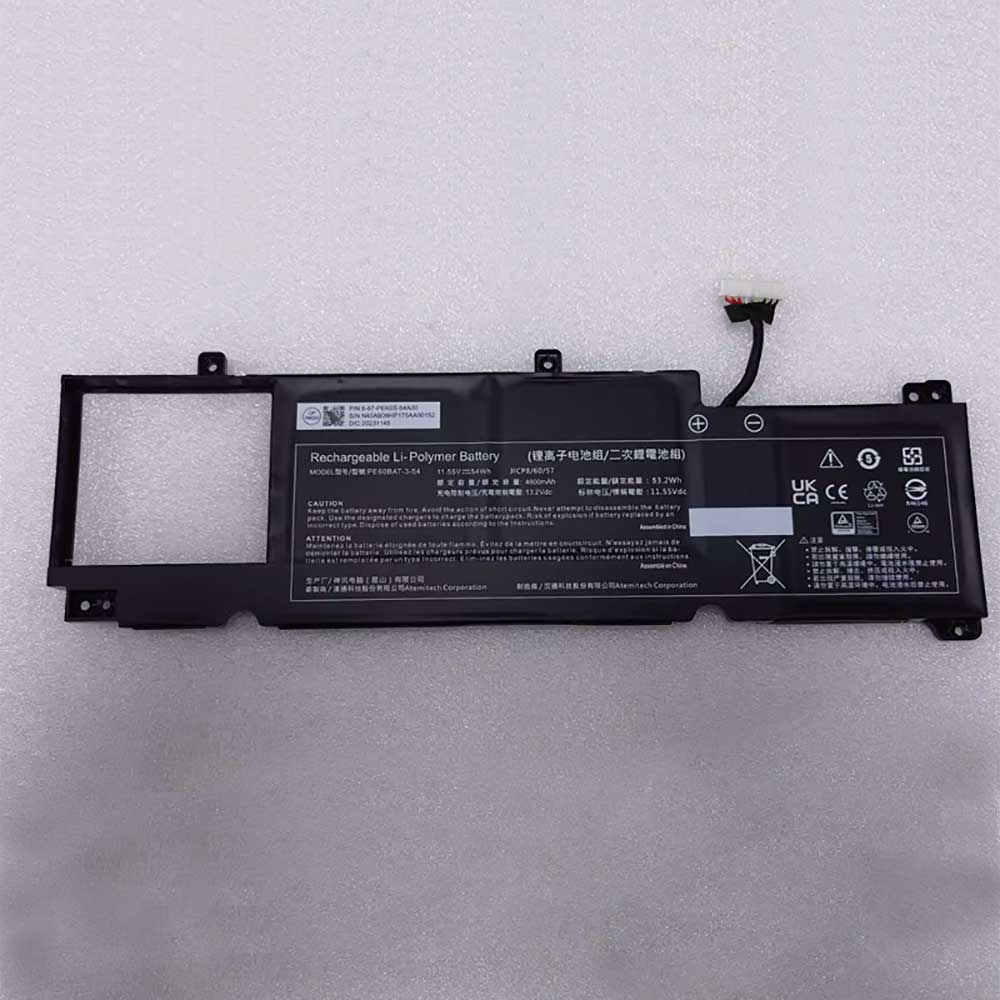 11.55V 4600mAh PE60BAT-3-54 Laptop Battery for Clevo PE60BAT-3-54