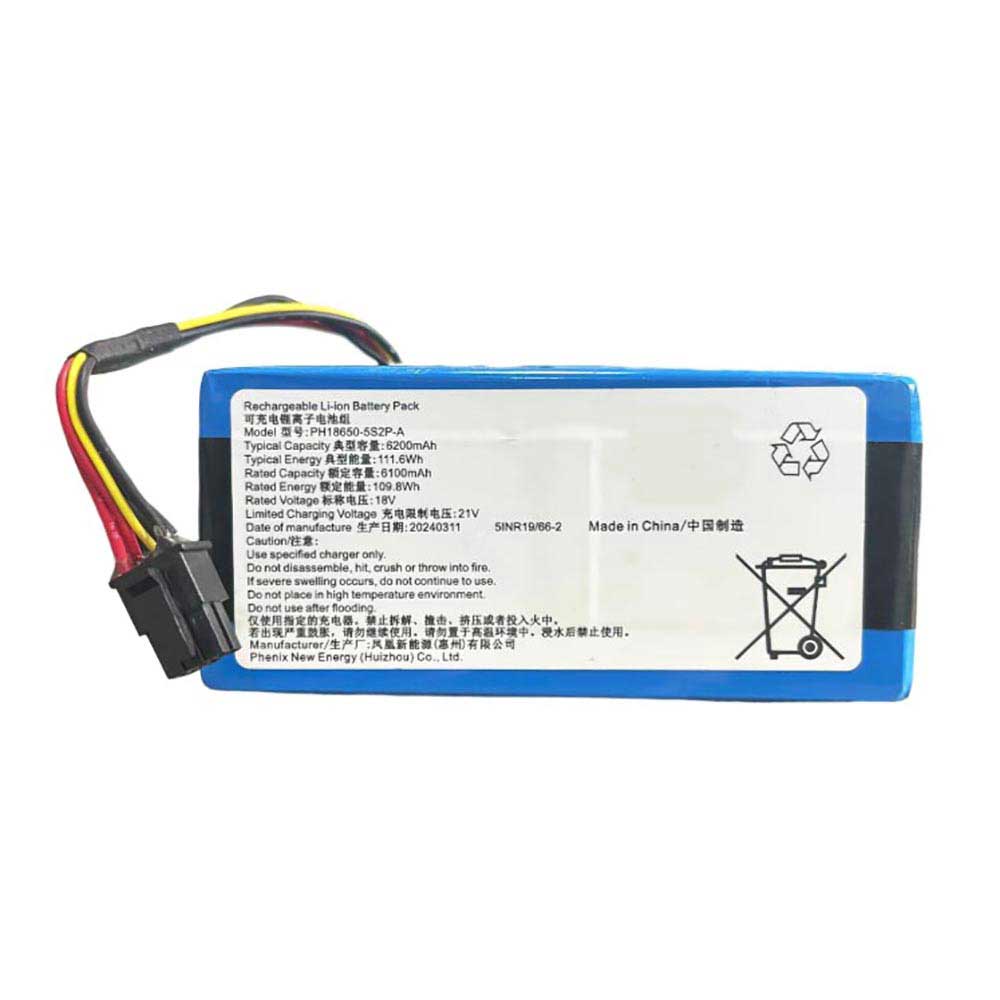 18V 6200mAh PH18650-5S2P-A Electronic Batteries for Phenix PH18650-5S2P-A