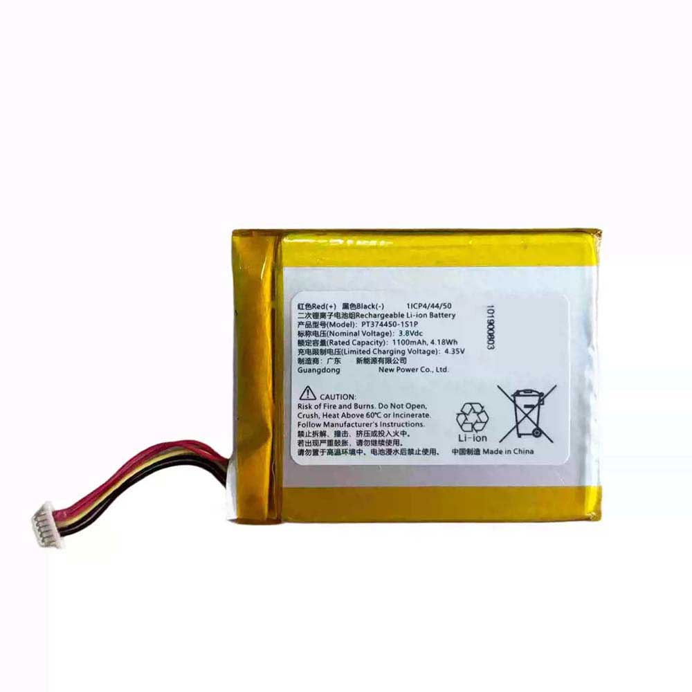  Barcode Scanners Battery for Pow Tech PT374450-1S1P - 1100mAh 3.8V